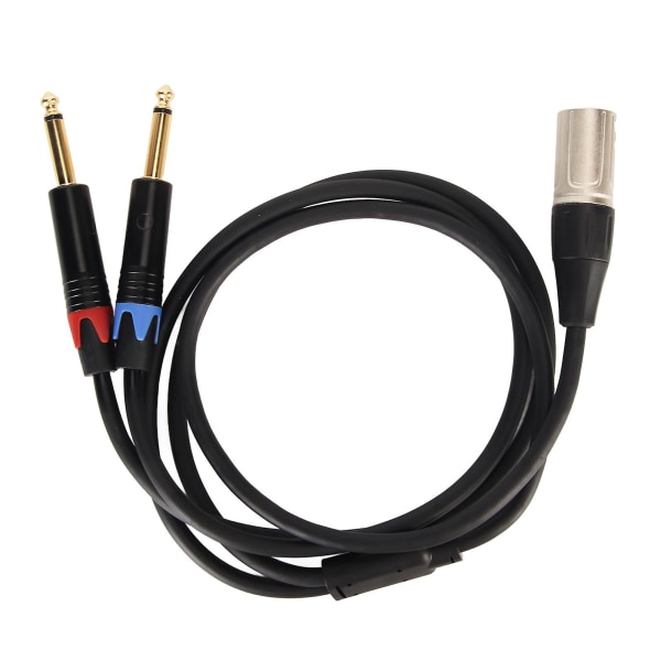 Dual 1/4 Inch To Xlr Male Y Splitter Cable Xlr Male To Dual 6.35mm Ts Mono Plug Microphone Sound Converter Adapter