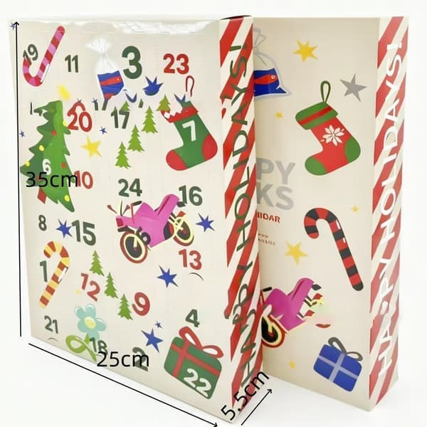 2026 Gränsöverskridande God Jul Strumpor Adventskalender 24 Par