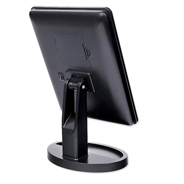 Schramm LED-sminke spejl sort med 10x forstørrelse - sminke spejl med LED - make up spejl med belysning - stand spejl - kosmetik spejl - badeværelse