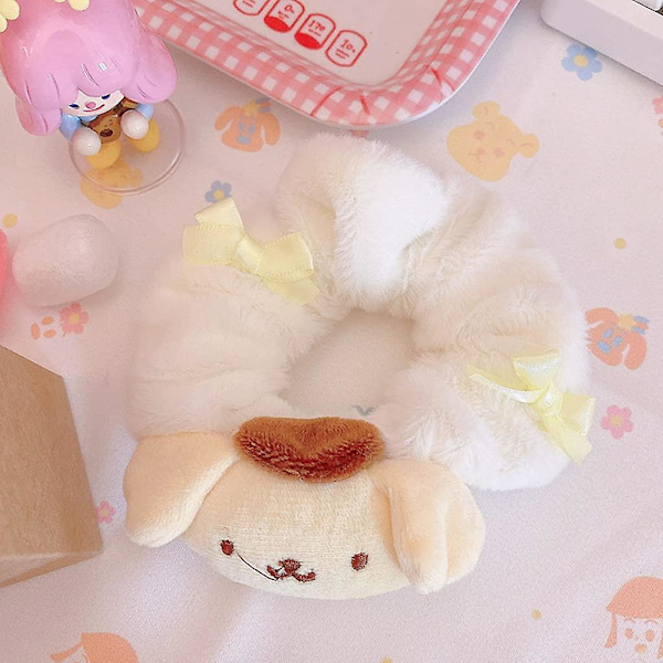 Tyttöjen hiusasusteet Kawaii hiusnauha Suuri suolistorengas Söpö anime hiusnauhat Runsas pörröinen hiusnauhat Poninhäntä Venyvä päähine