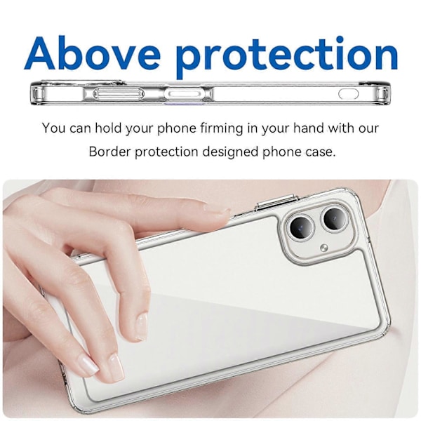 Iskunkestävä suojakuori Samsung Galaxy A06 -puhelimelle, TPU + akryyli, läpinäkyvä Multicolor Style F