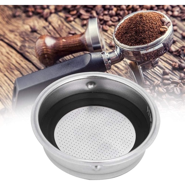 1 kopp 51 mm kaffefilterkurv, avtakbar espressomaskin i rustfritt stål Portafiltertilbehør for hjemmekontor