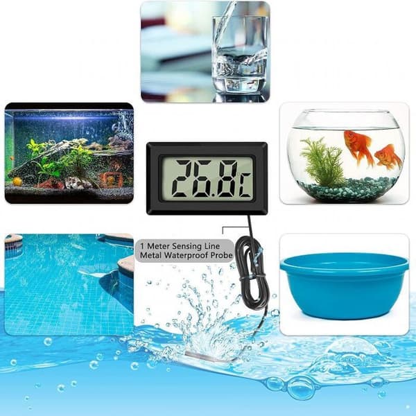 Digital termometer med vattentät extern sond för kyl, frys och akvarium - 4-pack