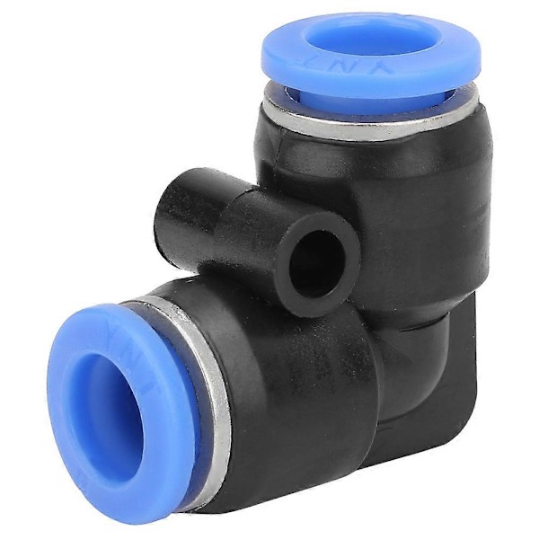 10st Plast Liksidig Vinkel Snabbkoppling Pneumatisk Luftslang Rör Push-In Koppling Pv-8 (8mm)