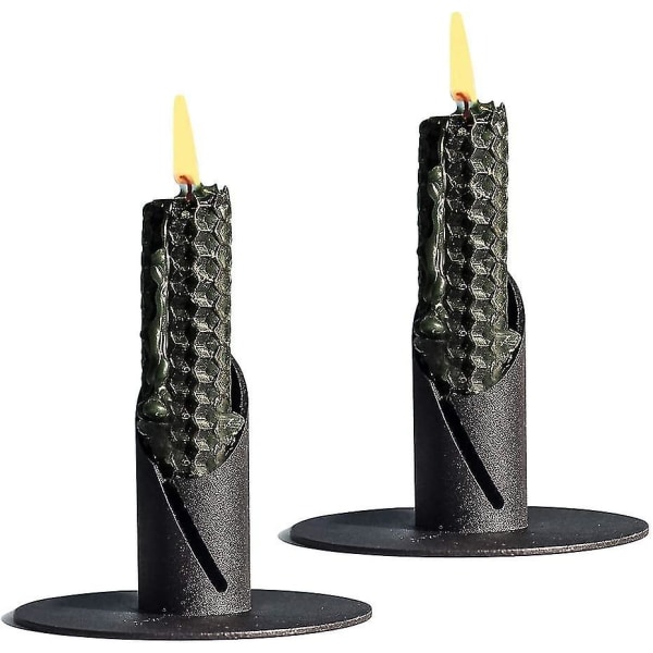 2 metallisen kynttilänjalan set , joka sopii ihanteellisesti kartiomaisille kynttilöille Pilarikynttilät Pöytäkynttilät Kastekynttilät ja ehtoolliskynttilät Kynttilänjalat Kynttilänjalat