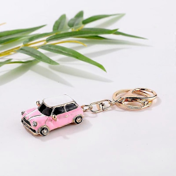 Bilinteriør Bil Nøkkelring For MINI Cooper One JCW Countryman Clubman Cabrio Paceman R60 R57 R55 R56 R53 Nøkkelring Kjede Tilbehør Kjøretøy Dekor Rose red