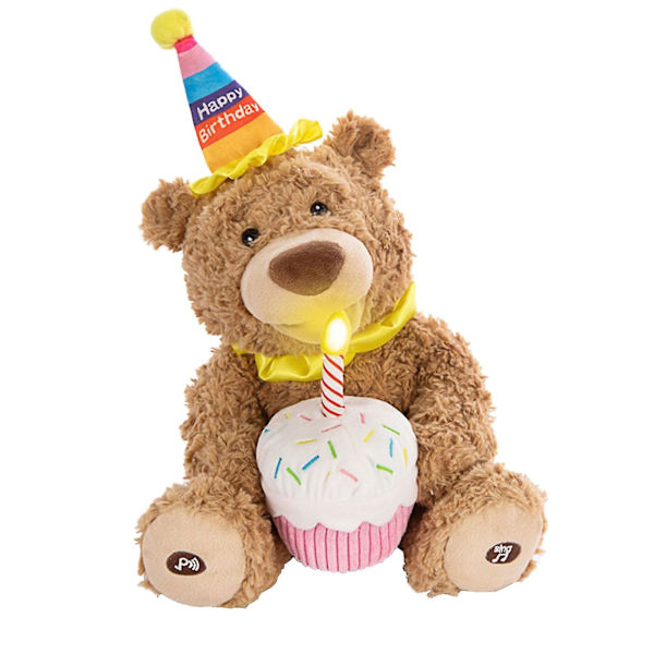 Vokal Happy Birthday Bjørn, Teddy Bjørn Musical Holder Kage Afspiller Happy Birthday