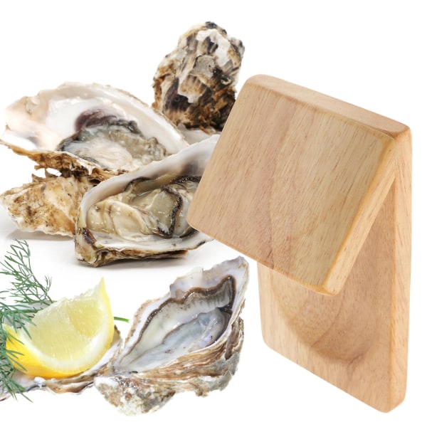 1 stk Oyster Shucking Clamp træ Oyster Holder Oyster Opener Tool Køkken Gadget