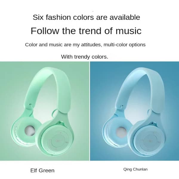 Trådløse Bluetooth-hovedtelefoner Pink