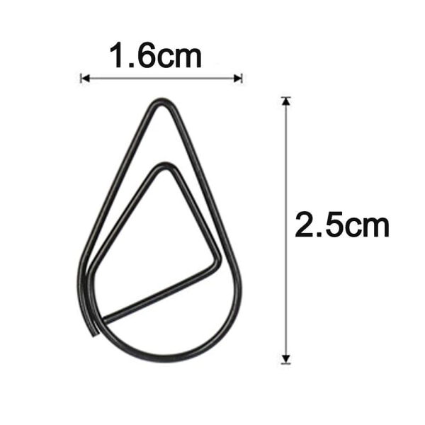 100 stk papirklips, holdbare og rustbestandige papirklips ideelle for kontor, skole og personlig dokumentorganisering