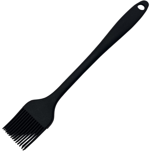 Konditorbørste, tråklebørste Silikonbørste Grillbørste for matlaging (svart)