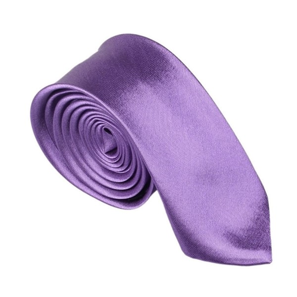 Smal/smal enfärgad slips - Olika färger - Purple