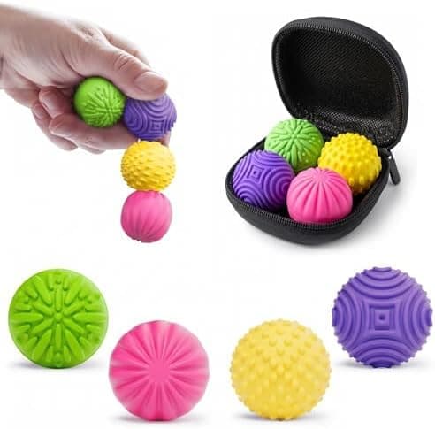 4-pack sensoriska magnetiska fidgetbollar i silikon, för vuxna och tonåringar