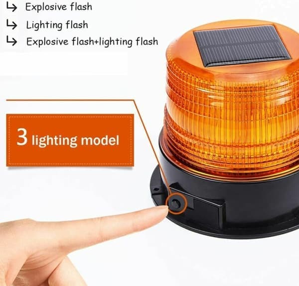 12V LED advarselslys Roterende magnet advarselslys blinkende til bil Auto Lastbil Trådløs Super Lys (Solar/USB advarselslys)