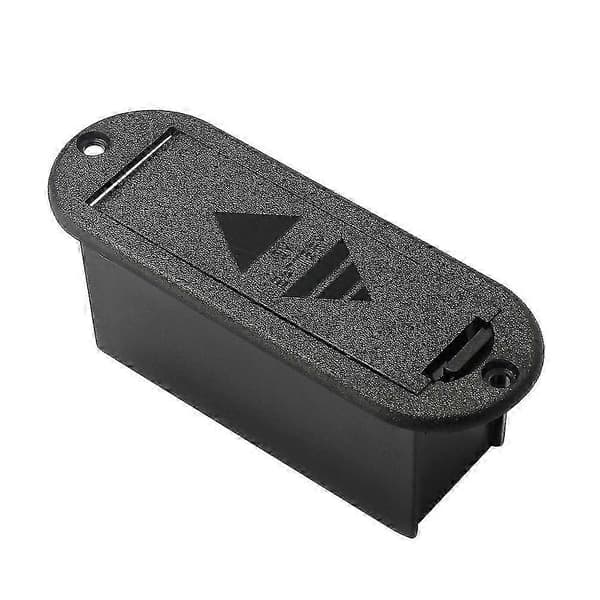 9V Professionel Batteriholder Etui til Aktiv Guitar Bas Pickup Brug (Sort)