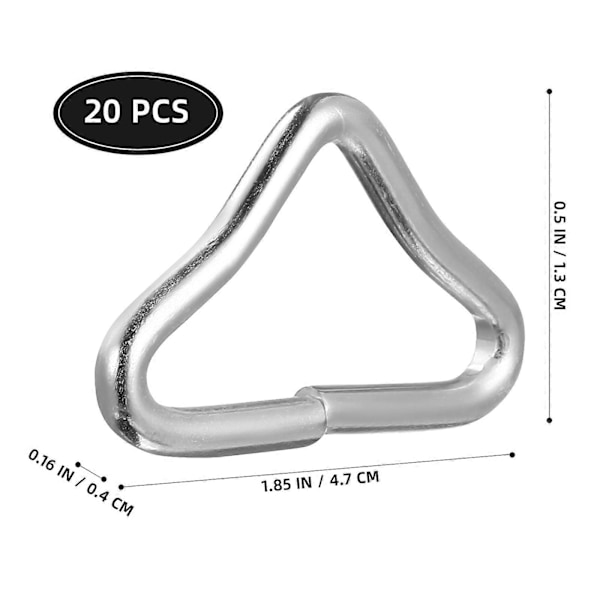 20 stk. Trampolin Spring Seng Bungee Seng Mesh Klud Spænde Trekant Ring Dele