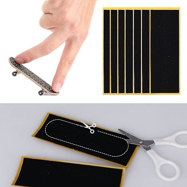 12 stk. fingerboard-skumgreptape - selvklebende fingerboard-skumgreptape i svart, sklisikker skumgreptape for fingerboards, 110 x 38 x 1 mm