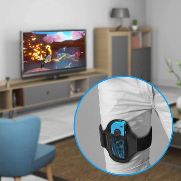 2-pak justerbare benstropper til Nintendo Switch RingFit Adventure – åndbart materiale, behagelig beskyttelse til JoyCon under træning
