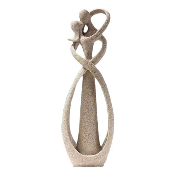 Lerfigur – Parstatue – Valentinsdagsdekoration til hjem og bryllupper – 21,5 cm – Indretning