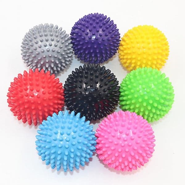 2 stk. pigget bold, rund muskelmassage roller, yoga stick, krop, multicolor