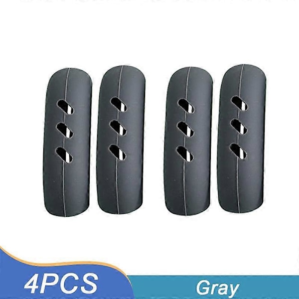 4/8/12 stk. Silikon Pannehåndtak Beskyttelse Varmeisolasjon Deksel Gryte Øreklips Sklisikker Steamer Kasserolle Pannehåndtak Holder Kjøkkenverktøy gray 4pcs
