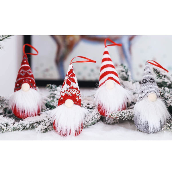 Weihnachten Deko Wichtel 4er Set Handgemachte Schwedischen Weihnachtsmann Santa