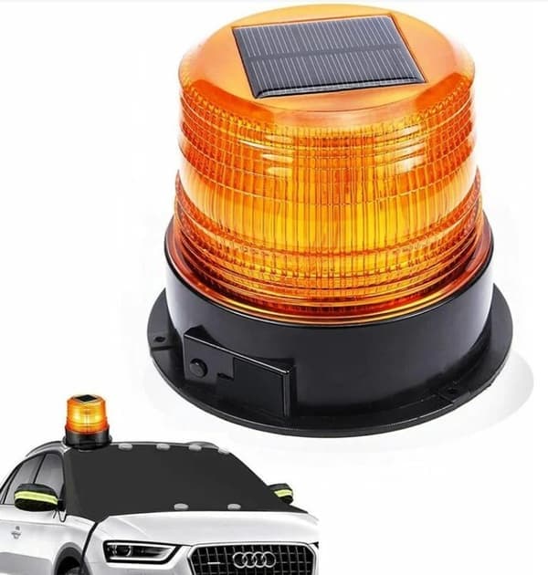 12V LED advarselslys Roterende magnet advarselslys blinkende til bil Auto Lastbil Trådløs Super Lys (Solar/USB advarselslys)