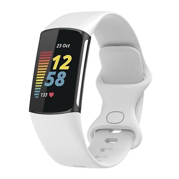 Fitbit Charge 5 -silikoniranneke White L