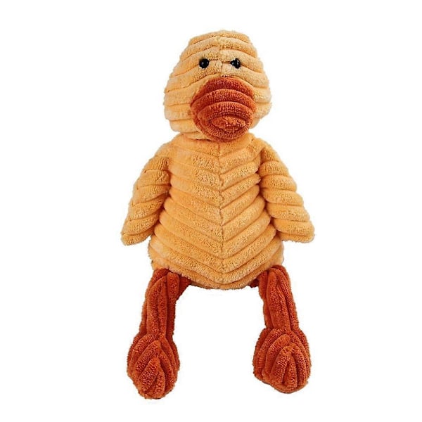 Plush Hundeleksaker Djurformade Bita-Resistenta Pipande Leksaker Corduroy Hundeleksaker för Små Hundar Valpar Husdjur Träningstillbehör duck
