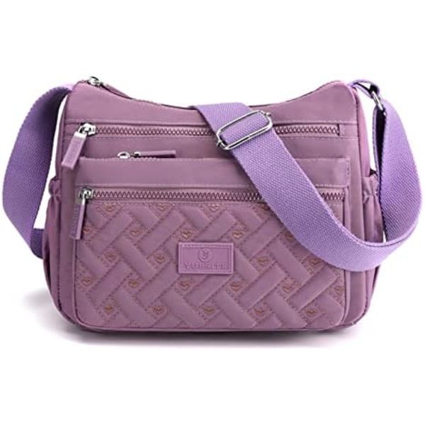 Naisten crossbody-laukku, moniosainen crossbody-laukku, olkalaukku, matkalaukku, käsilaukku (violetti)
