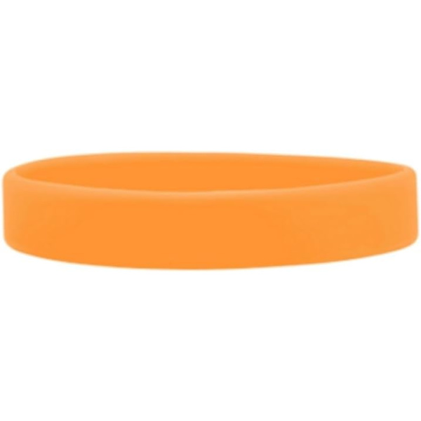 Silikonirannekkeet 10 kpl nuorten kokoja (oranssi)
