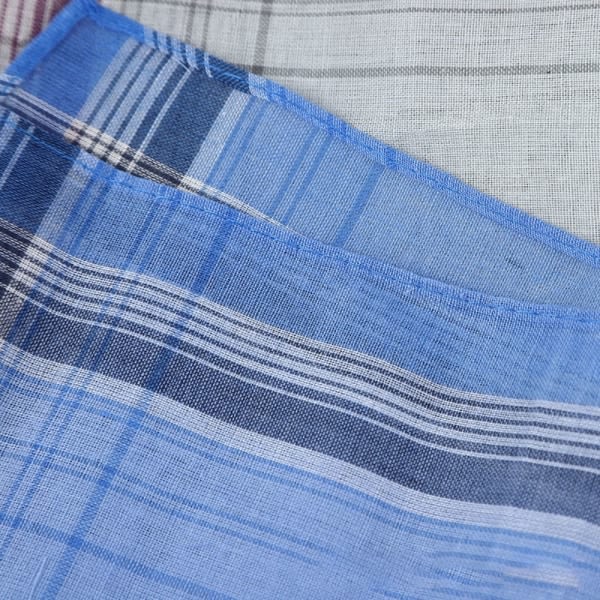 Polyester bomull rutete lommetørkle firkantet skjerf Bomullsslange - blandet batch med flere farger - 12 stk