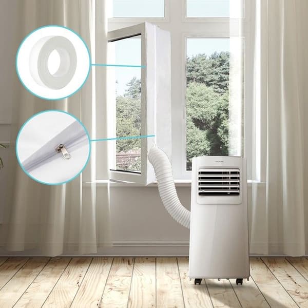 Cecotec Universal Isolerende Vinduesafdækningsadapter til Kip- og Drejevinduer til Bærbar Aircondition, 400 cm, 100% Polyester