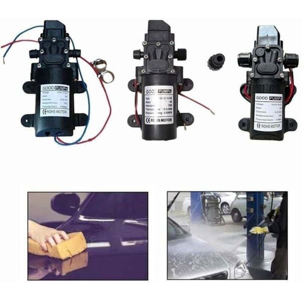 Högtrycksvattenpump - LUSKYKA® - 130 psi tryck - 12V DC - Membranpump - Självsugande