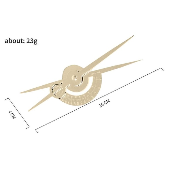 Dubbelskala Vernier Bromsok Ögonbryn Golden Ratio Bromsok Micro Scraper Gauge Mätverktyg gold