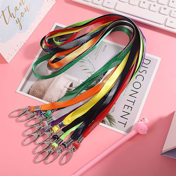 10 st Lanyard Halsband Nylon Lanyard Vacker Halsband Färgglad