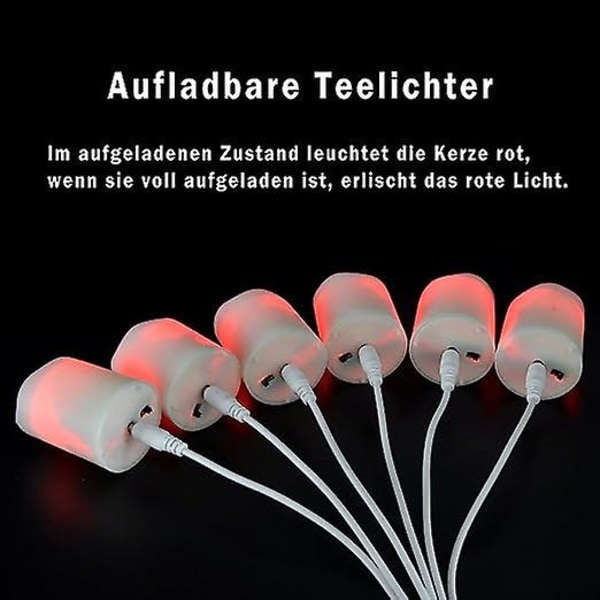 1 stk Ladbare LED-telys med fjernkontroll, timer, varm gul flimrende dimmbare elektriske flammefrie lys