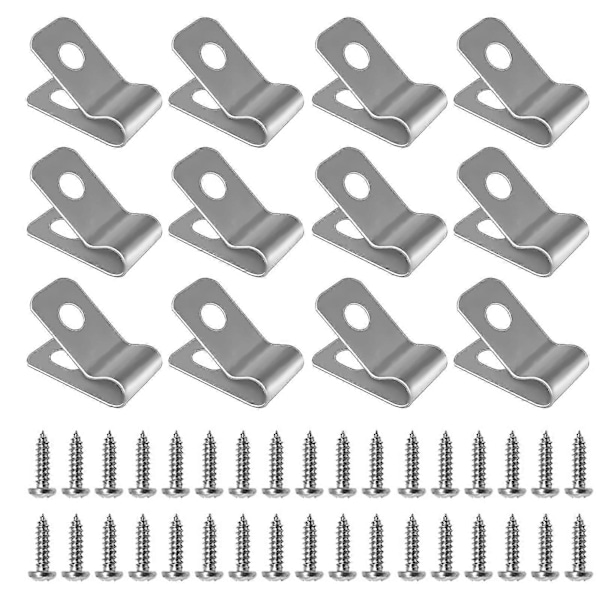 100 st Stängseltrådsklämmor Med Skruvar Rostfria Rostbeständiga Clips För 12-16 Gauge Trädgårdsredskap A