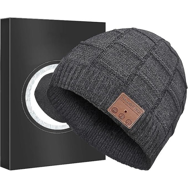Bluetooth Beanie Hat,opgraderet Hat Hovedtelefoner Headset Vinter Musik Hat Strik Running Cap Med Højttalere & Mic Unikke juleteknologiske gaver til kvinder Mor H