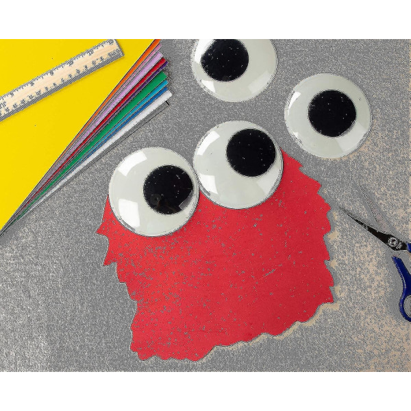 2 stk store selvklebende Googly-øyne for julefest Håndlaget DIY-håndverk (76 mm/3 tommer) Yw1