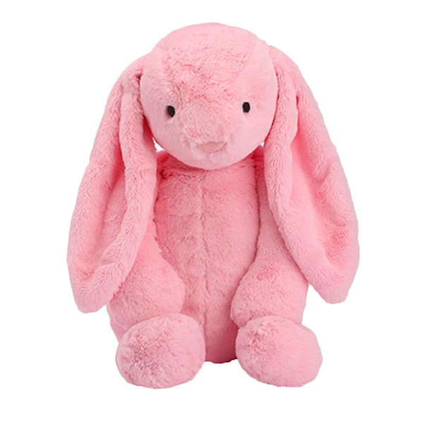 30cm Plysch Kanin med Långa Öron Sittande Söta Kanin Gosedjur Baby Sovlugnande Dockleksak Pink