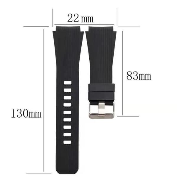 Silikonihihna Samsung Galaxy Watch 46mm - Musta