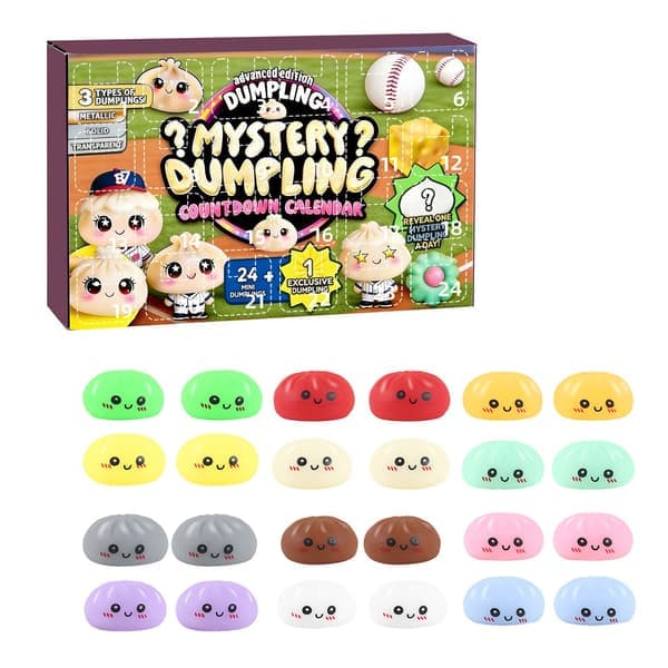 2026 Mystisk Dumpling Adventskalender Squishy Stressavlastande Leksak Presentförpackning GJ851-003