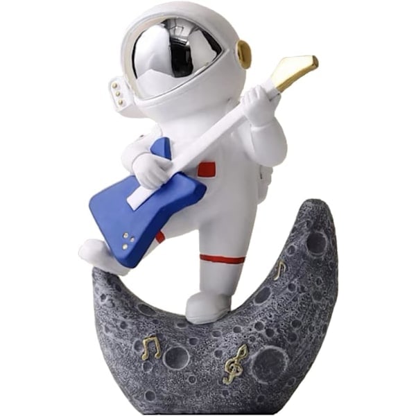 Figur Hjemmeindretning Resin Astronaut Statue Samlerobjekt Rummand Skulptur Dekorativt Musik Ornament til Skrivebord