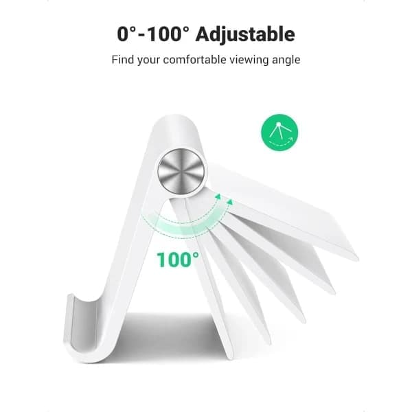 IG Tablet Holder Justerbar Bærbar Bordstander Dock Hvid