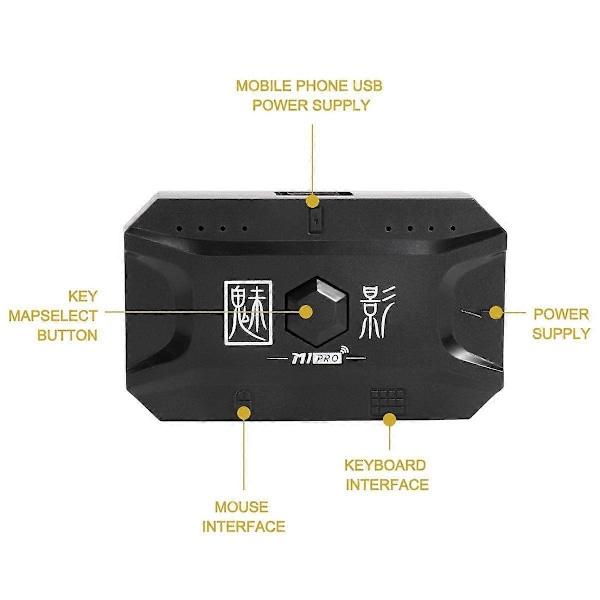 Plug and Play Gamepad PUBG Mobilkontroller Gaming Tastatur Mus Konverter Bluetooth 5.0 for Andr