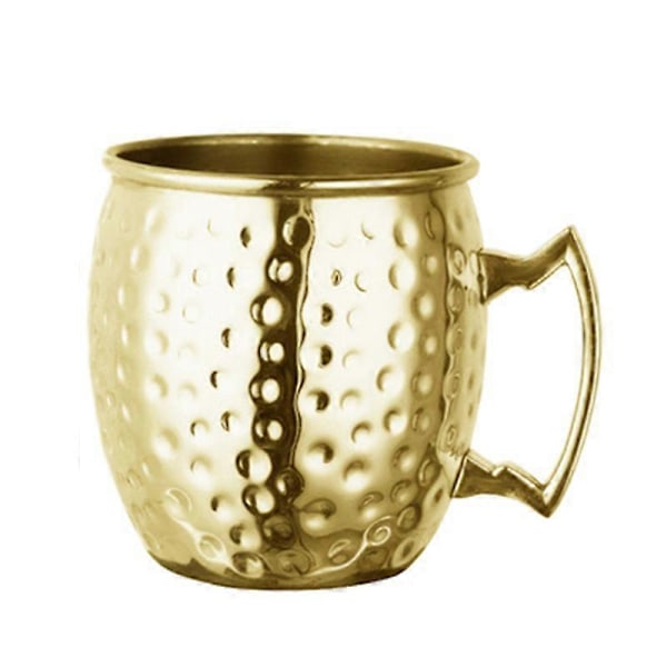 Moscow Mule Kopp Rustfritt Stål Vinkopp Cocktail Drikkekopp 530ml Golden