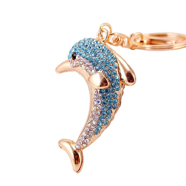 Dyre nøkkelringer Diamant Delfin nøkkelring Glitrende sjarm Delfin nøkkelring