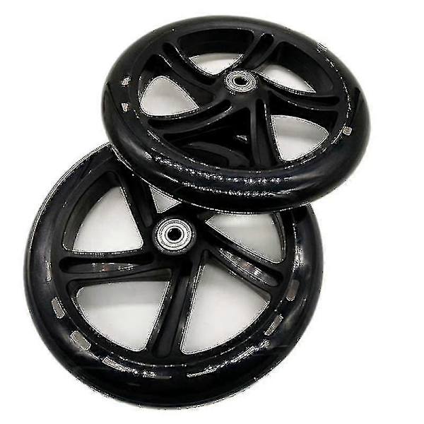 2 stycken Scooterhjul 200 mm PU-material Hjul tjocklek 30 mm ABEC-7 Lager Scootertillbehör
