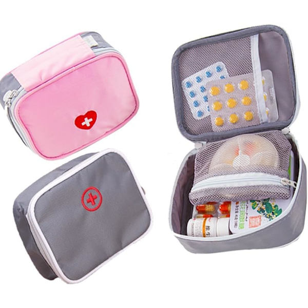 2 st Första Hjälpen Väska Påse Tom Medicin Förvaring Väska Liten Bärbar Första Hjälpen Kit Väska Resa Nöd Väska Medicinska Förnödenheter Väska Sjuksköterska Väska Organiser